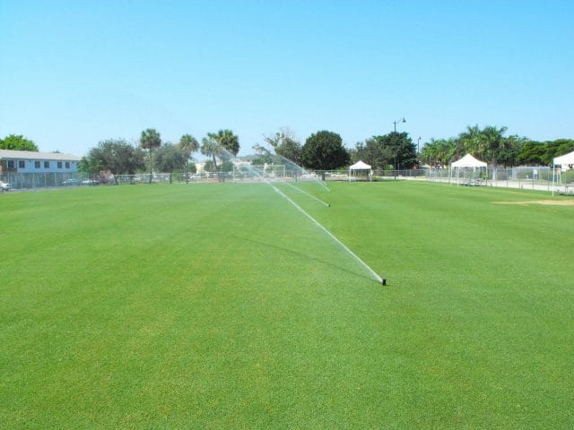 sprinkler system in large field